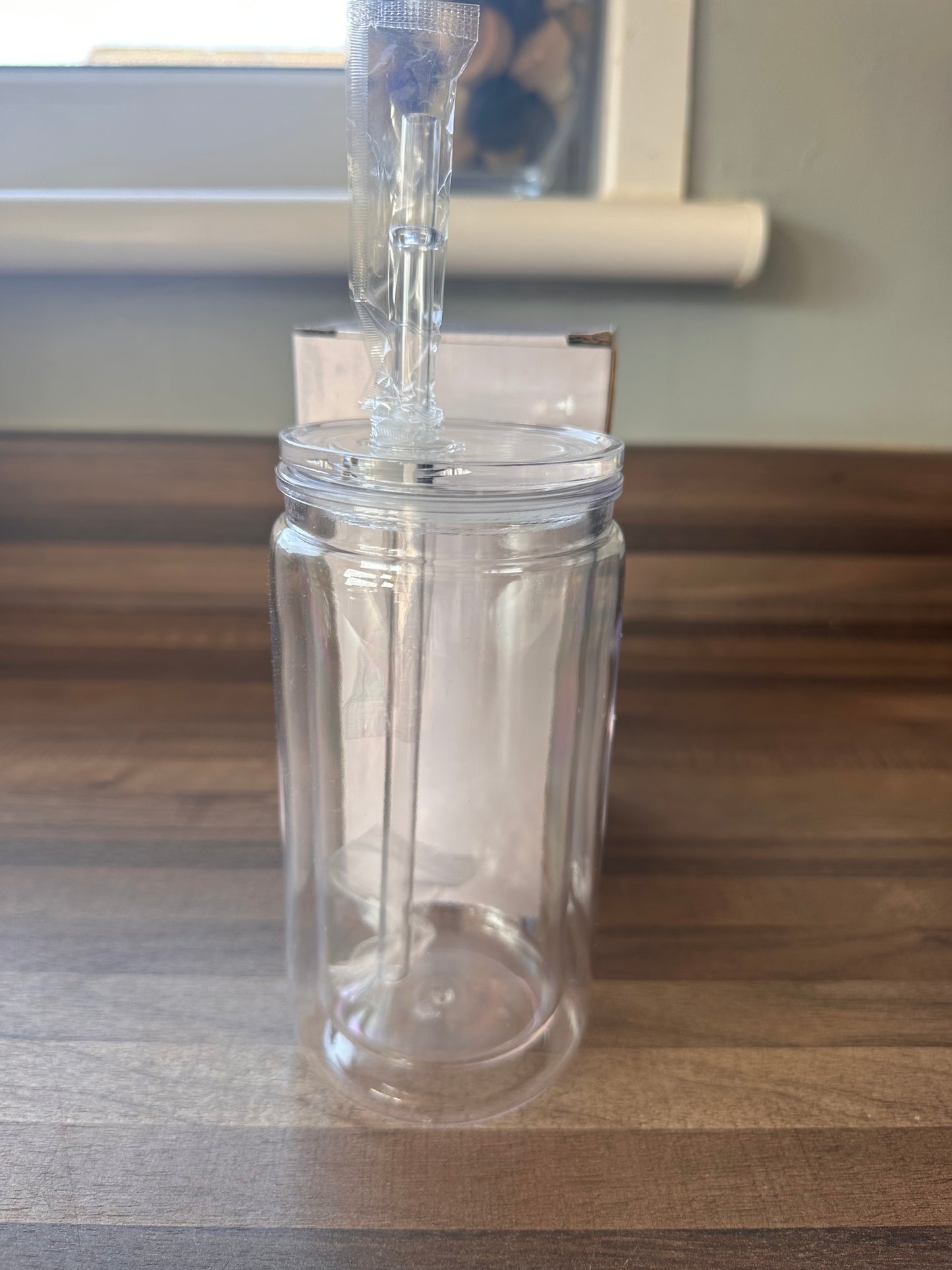 16oz Acrylic Snow Globe Cup