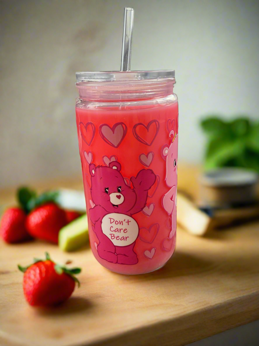 16oz Acrylic Dark Pink Strawberry Swear Bear Cup
