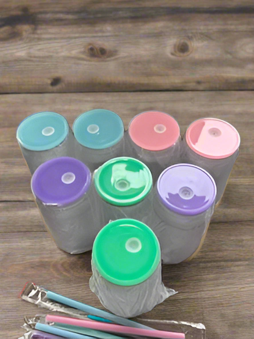 16oz Snow Globe Acrylic Cup (Coloured Lid)
