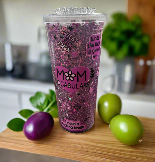 22oz Acrylic No Globe Purple Tumbler ~ ready to ship