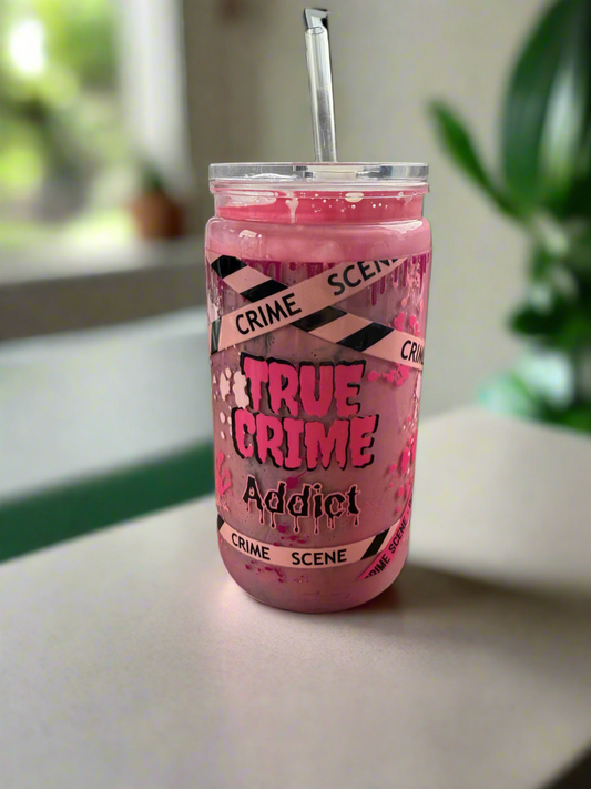 16oz Acrylic True Crime Milkshake Cup (Marble Style) ~ Ready to Ship