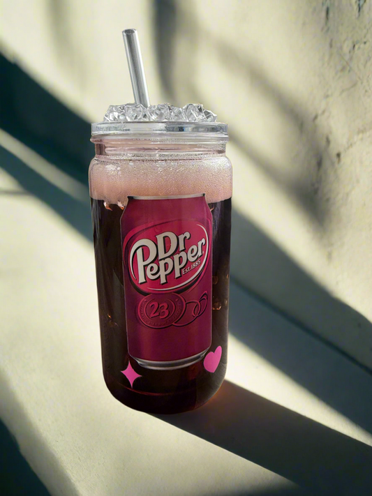 16oz Acrylic Fizzy Drink Cup with ice style inside and ice lid ~ Ready to ship