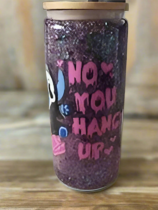 Pre-made Blue Alien Halloween Snow Globe Tumbler - Med Flow