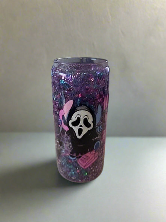 Pre-made Blue Alien Halloween Snow Globe Tumbler - Fast Flow