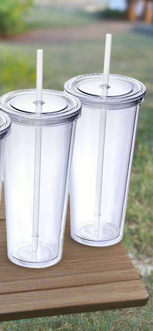 22oz Acrylic Snow Globe Tumbler