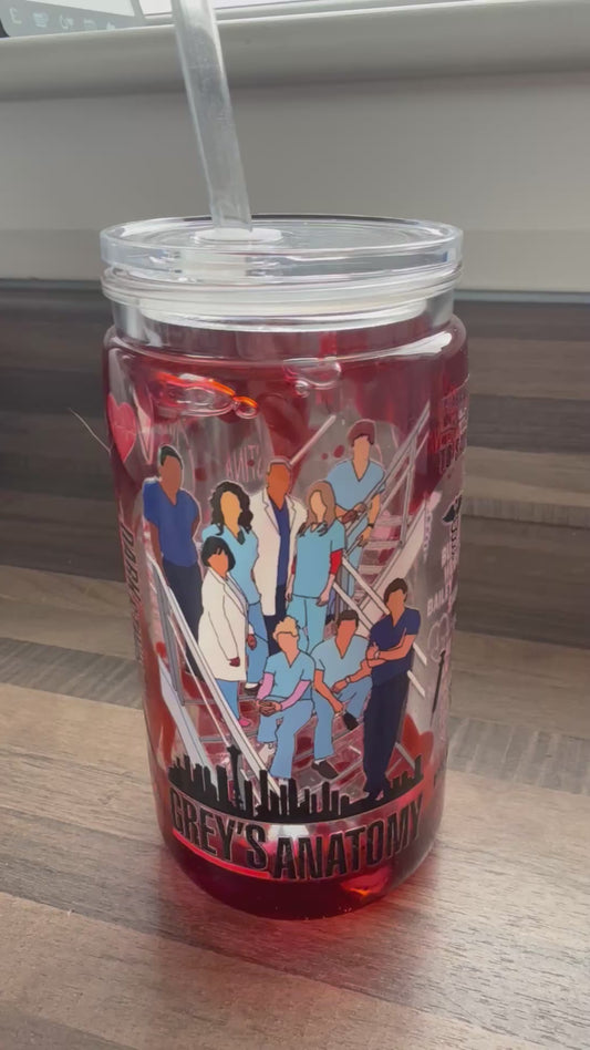 16oz Acrylic GA TV Series Lava ‘Blood’ Drip Cup ~ Ready to Ship